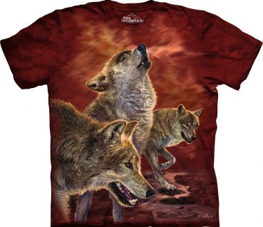 The Mountain Red Glow Wolves rövid ujjú póló