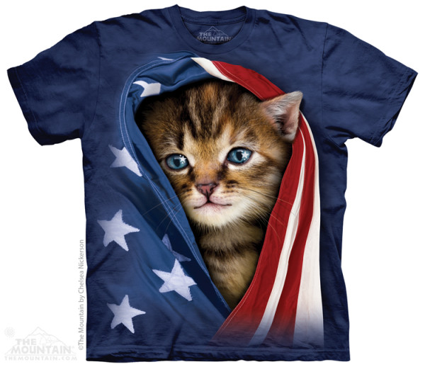 The Mountain Patriotic Kitten rövid ujjú póló