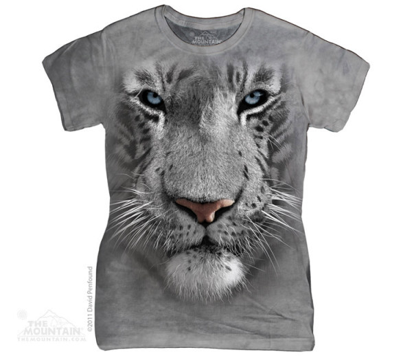 The Mountain White Tiger Face női póló