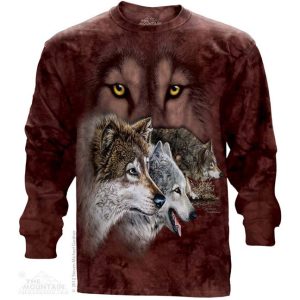 The Mountain Find 9 Wolves hosszú ujjú póló