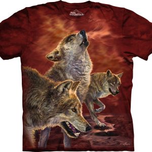 The Mountain Red Glow Wolves rövid ujjú póló