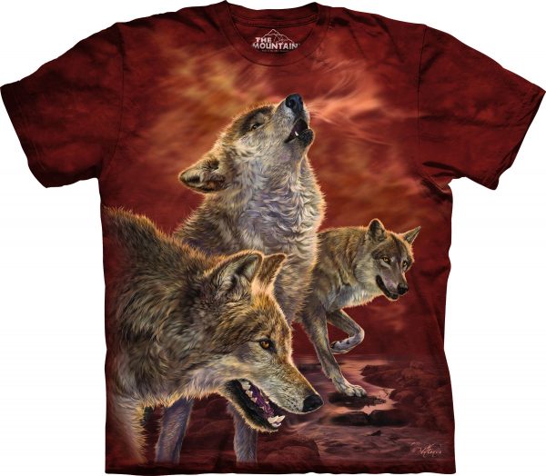 The Mountain Red Glow Wolves rövid ujjú póló